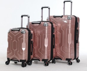Equipaje de diseño moderno de moda 20/24/28 tamaño de tres piezas maleta de viaje ABS PC Material maleta ligera